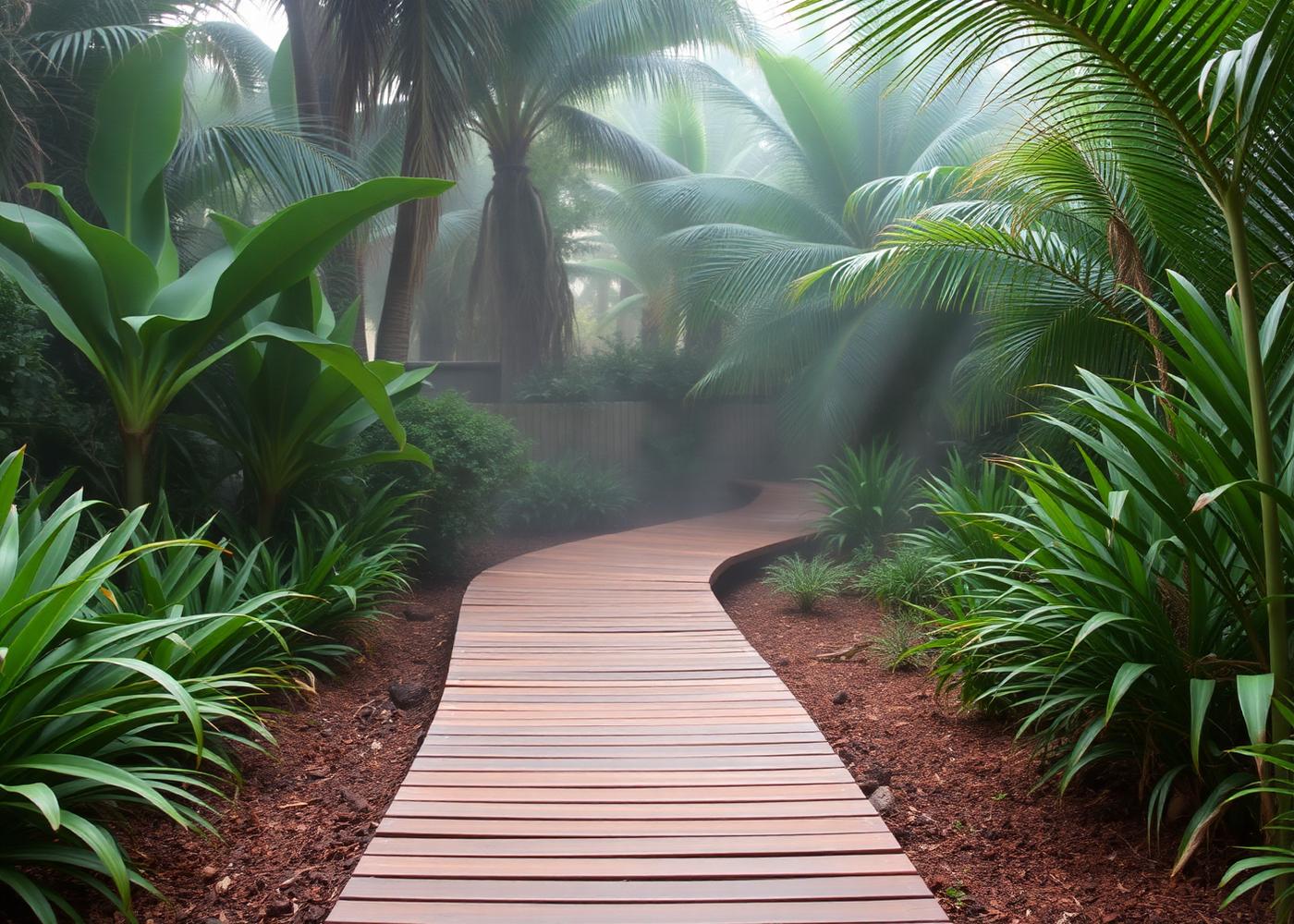 Jardim externo da clínica